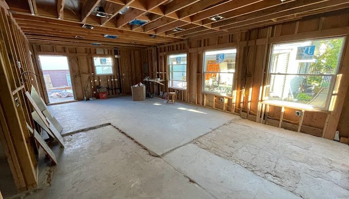 renovated room wooden