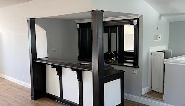 newly built kitchen counter